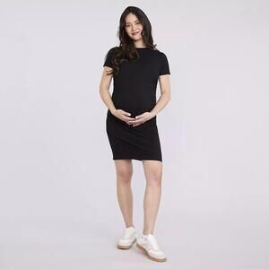 Sonoma Maternity Little Black Knit T-shirt Dress Size Large